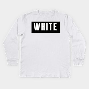 Black and white Kids Long Sleeve T-Shirt